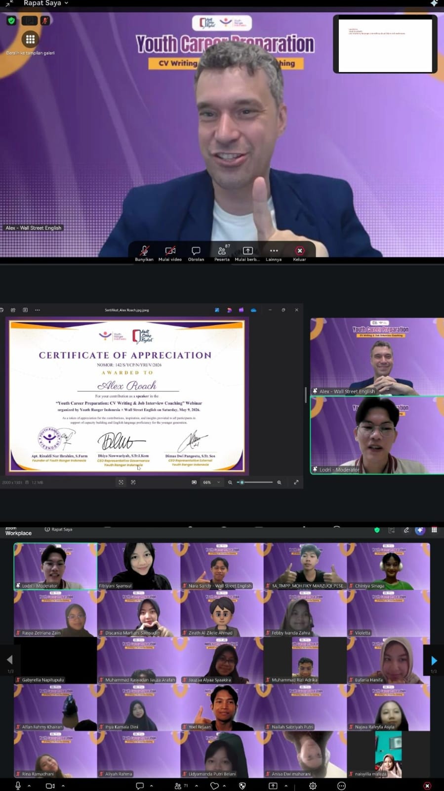 Siapkan Karier Anak Muda, Youth Ranger Indonesia Berkolaborasi dengan Wall Street English Gelar Webinar CV Writing dan Job Interview