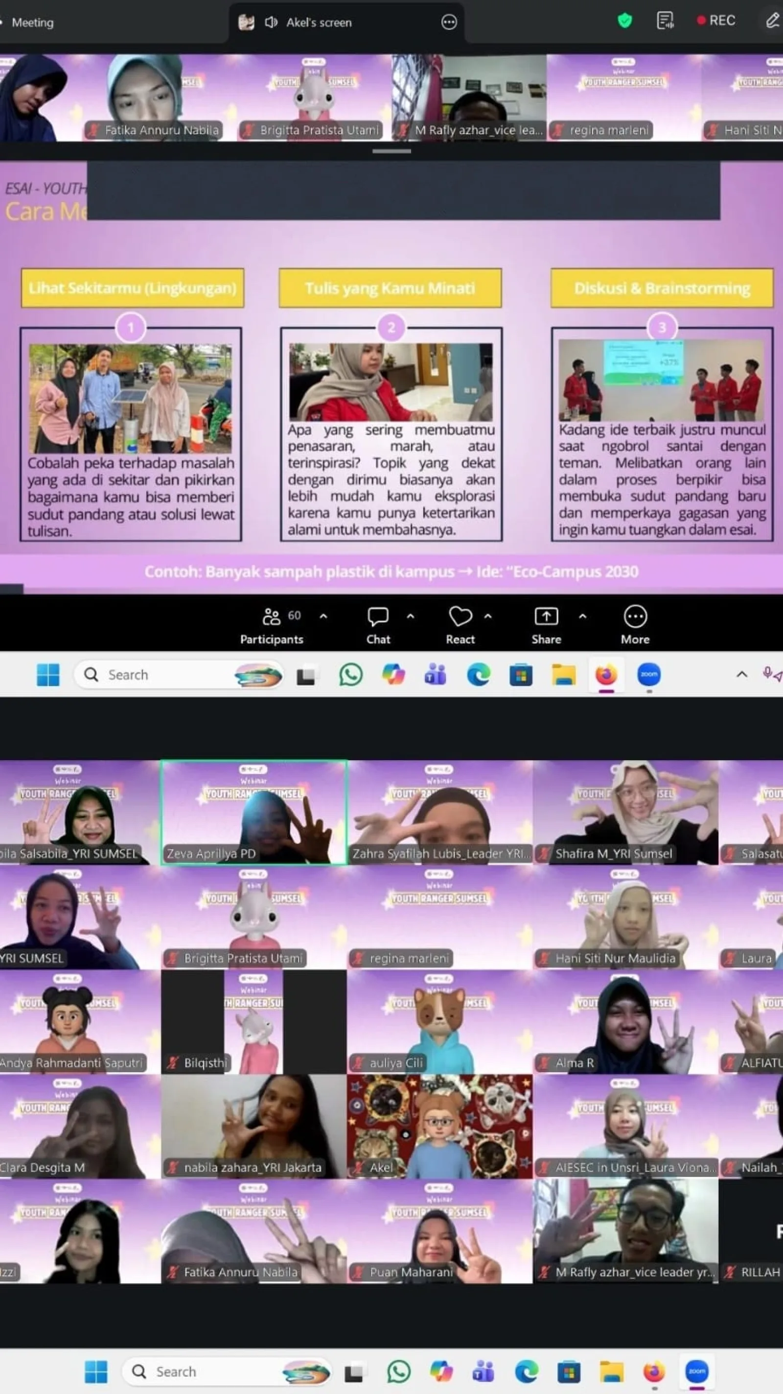 The Power of Words, Youth Ranger Indonesia Sumatra Selatan Ubah Keresahan Menjadi Tulisan Bermakna